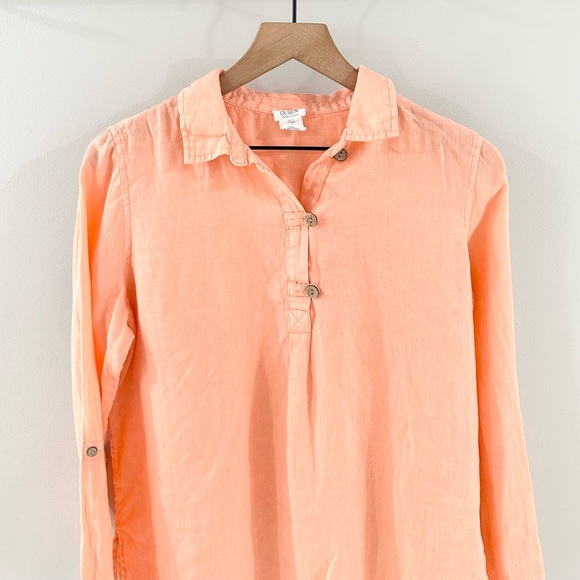 Sigrid Olsen Linen Tunic Orange Size Small - Picture 2 of 5